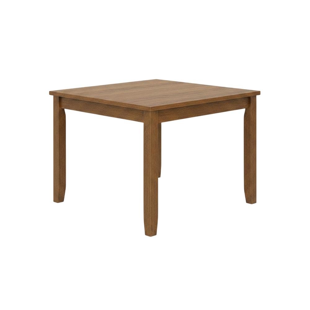 Wood Square Dining Table Set with Chairs for Kitchen or Dining Room, Honey Brown
