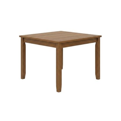 Wood Square Dining Table Set with Chairs for Kitchen or Dining Room, Honey Brown