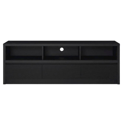 Black 59-Inch TV Stand with 3 Drawers and Contemporary Style