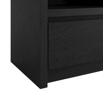 Black 59-Inch TV Stand with 3 Drawers and Contemporary Style