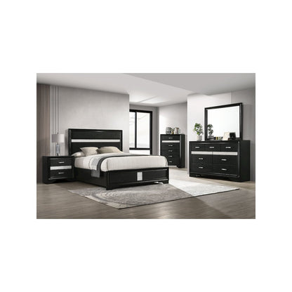 Miranda 5-piece Full Bedroom Set Black