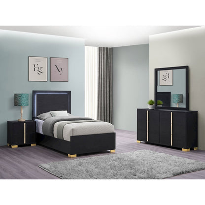 Marceline 4-piece Twin Bedroom Set Black
