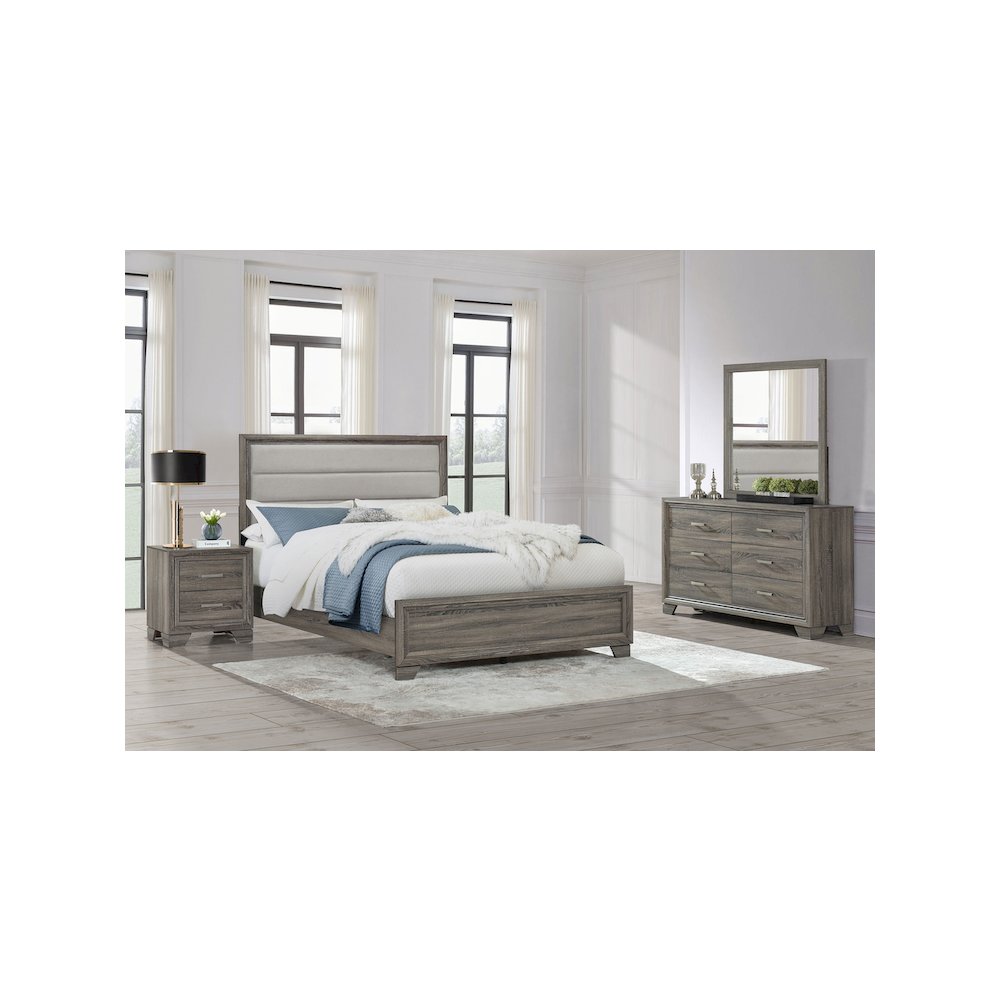 Wright 4-piece Queen Bedroom Set Brown Oak