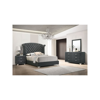 Melody 4-piece California King Bedroom Set Grey