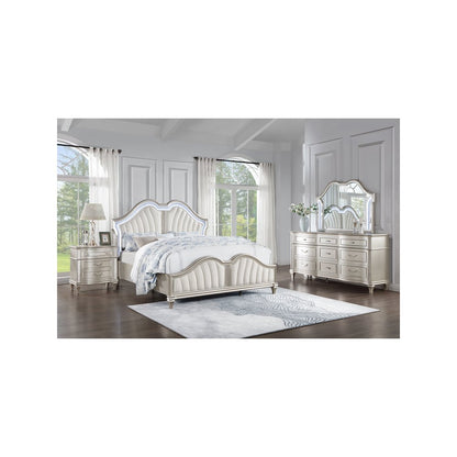 Evangeline 4-piece California King Bedroom Set Silver Oak