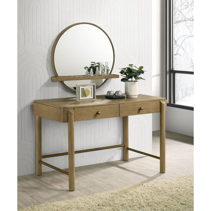 Arini 2-piece Makeup Vanity Table and Mirror Set Sand Wash