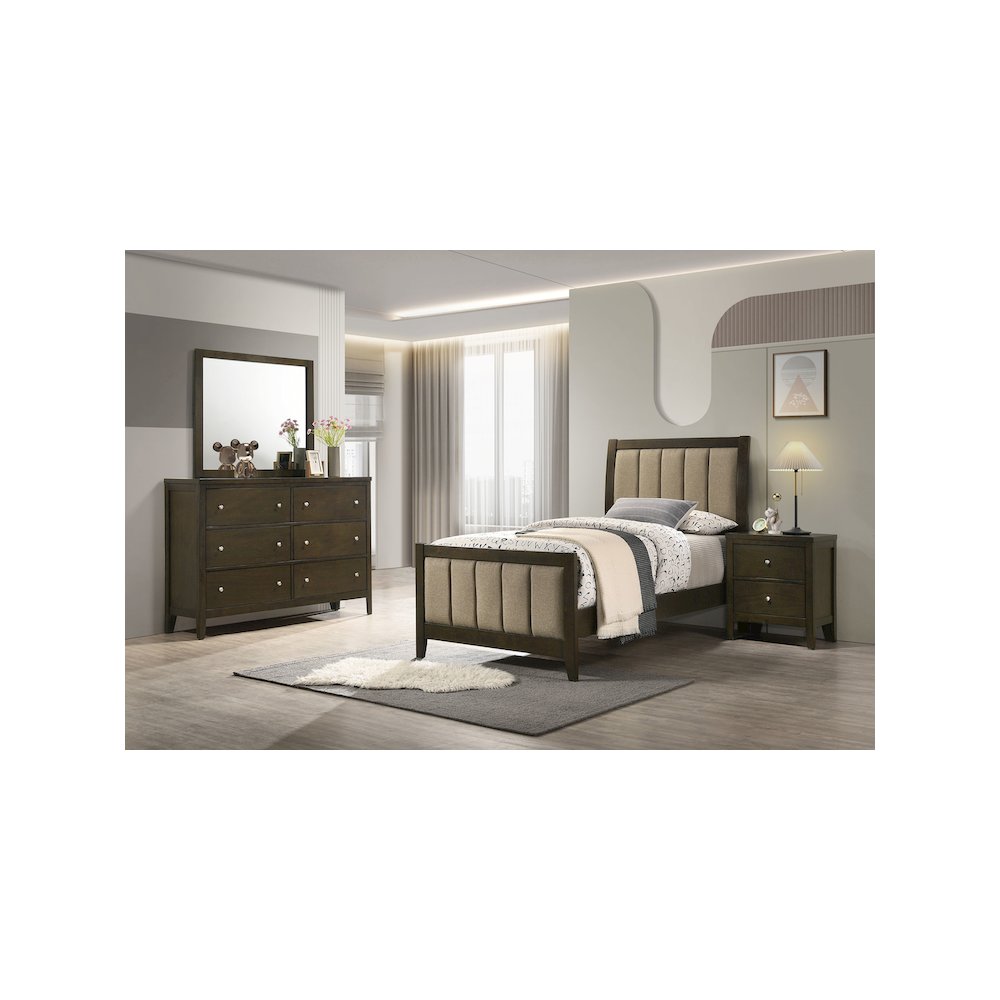 Wilkes 4-piece Twin Bedroom Set Dark Cocoa