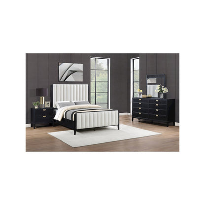 Brookmead 4-piece Upholstered Eastern King Bedroom Set Black