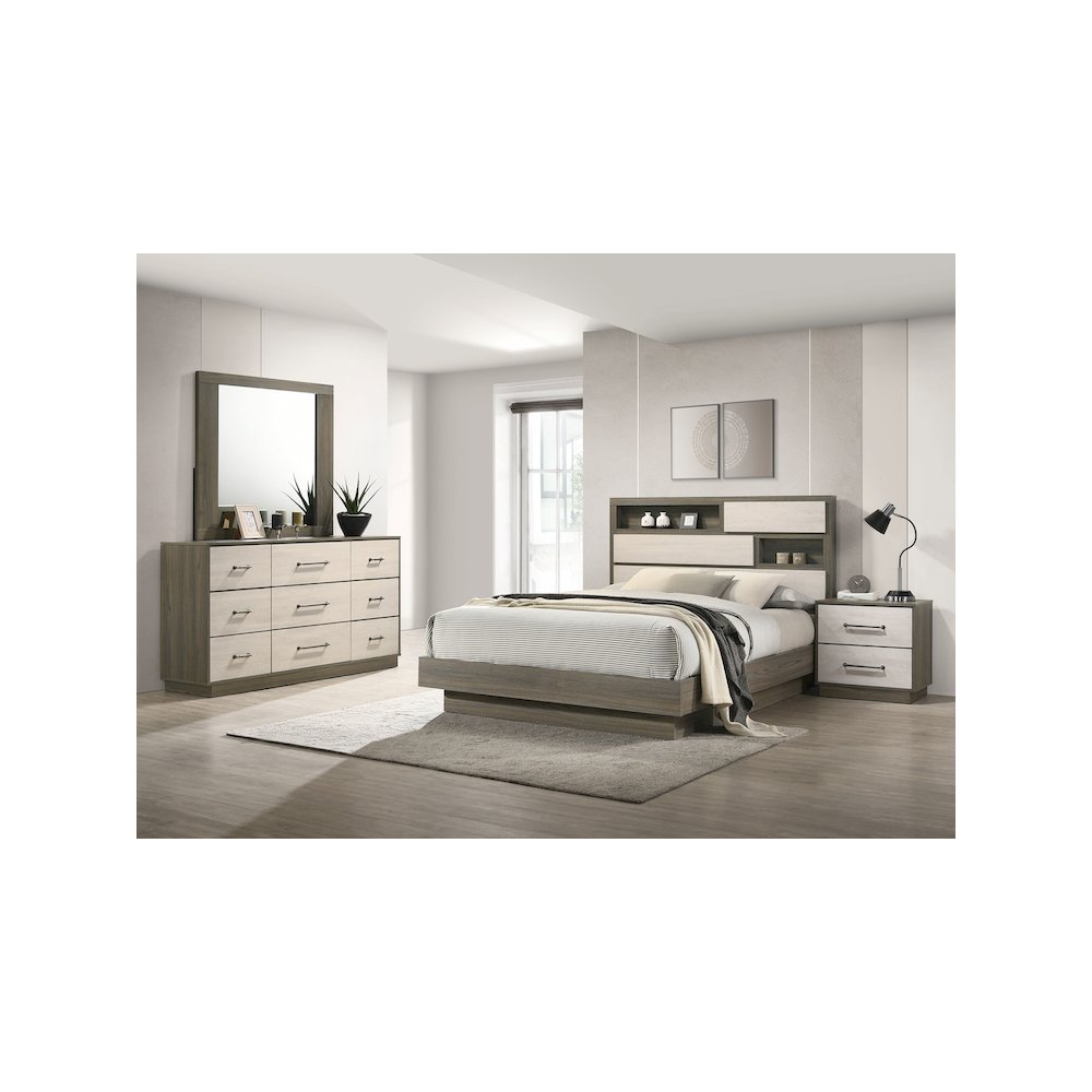 Fenwick 4-piece Queen Bedroom Set Grey Oak