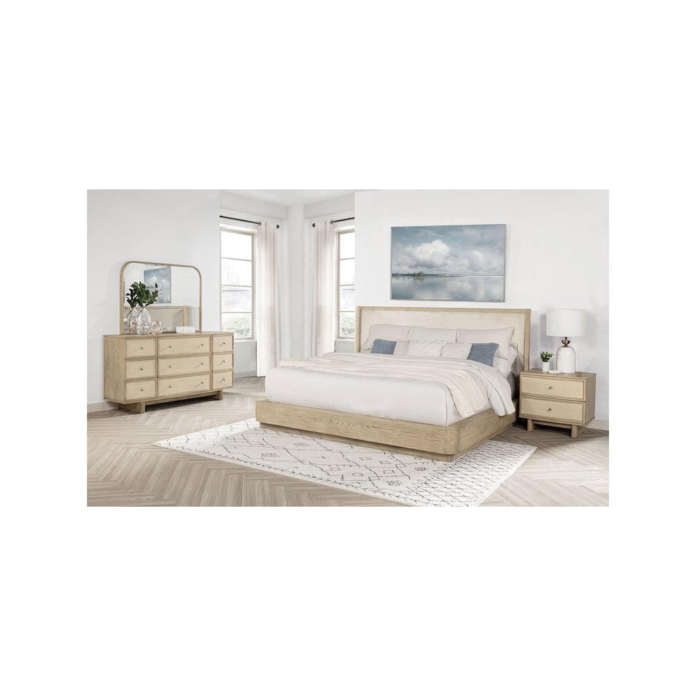 Kailani 4-piece Queen Bedroom Set Beige Oak