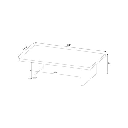 Max 3-piece Rectangular Coffee and End Table Set Black