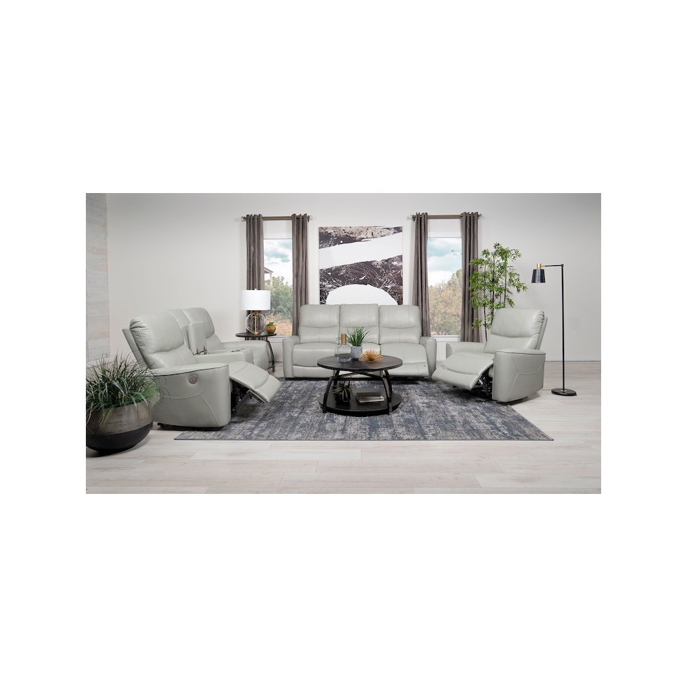 Greenfield 3-piece Power Reclining Sofa Set Dove Grey