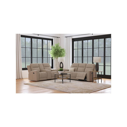 Brentwood 2-piece Upholstered Reclining Sofa Set Taupe