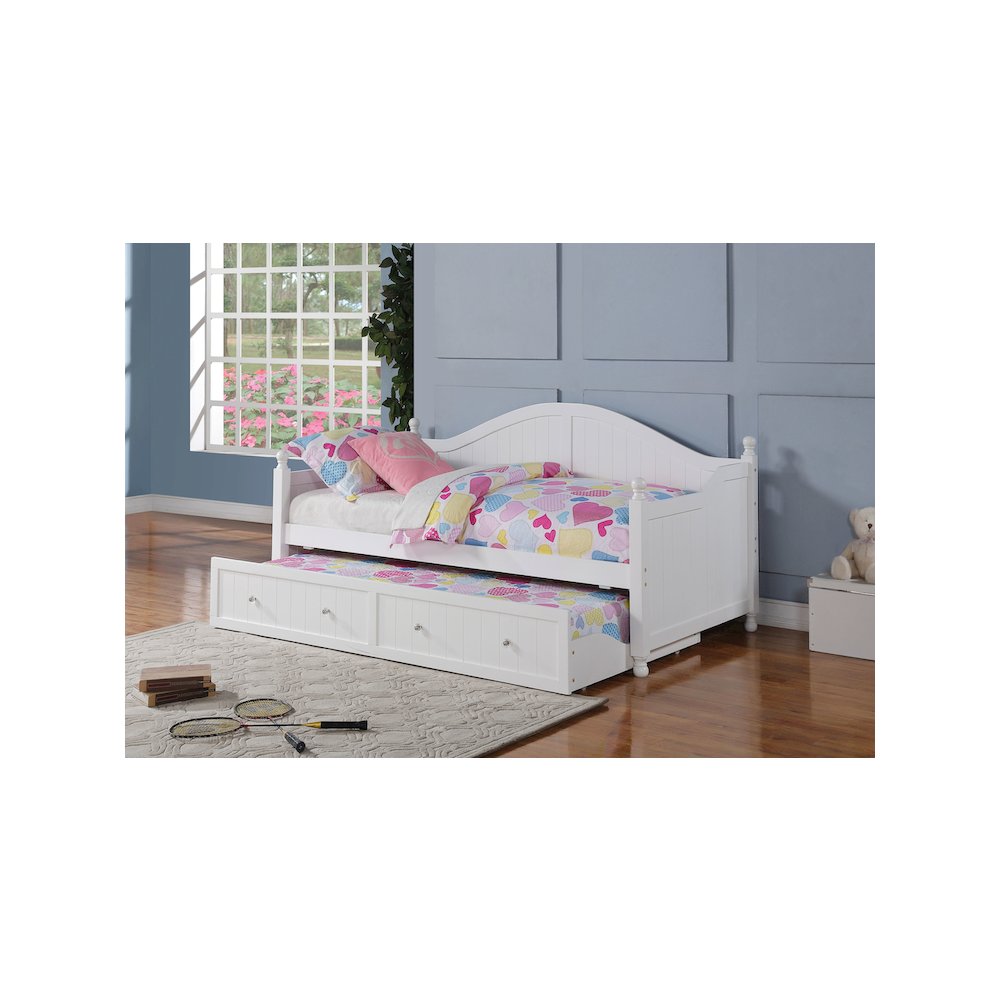 Julie Ann Wood Twin Daybed with Trundle White