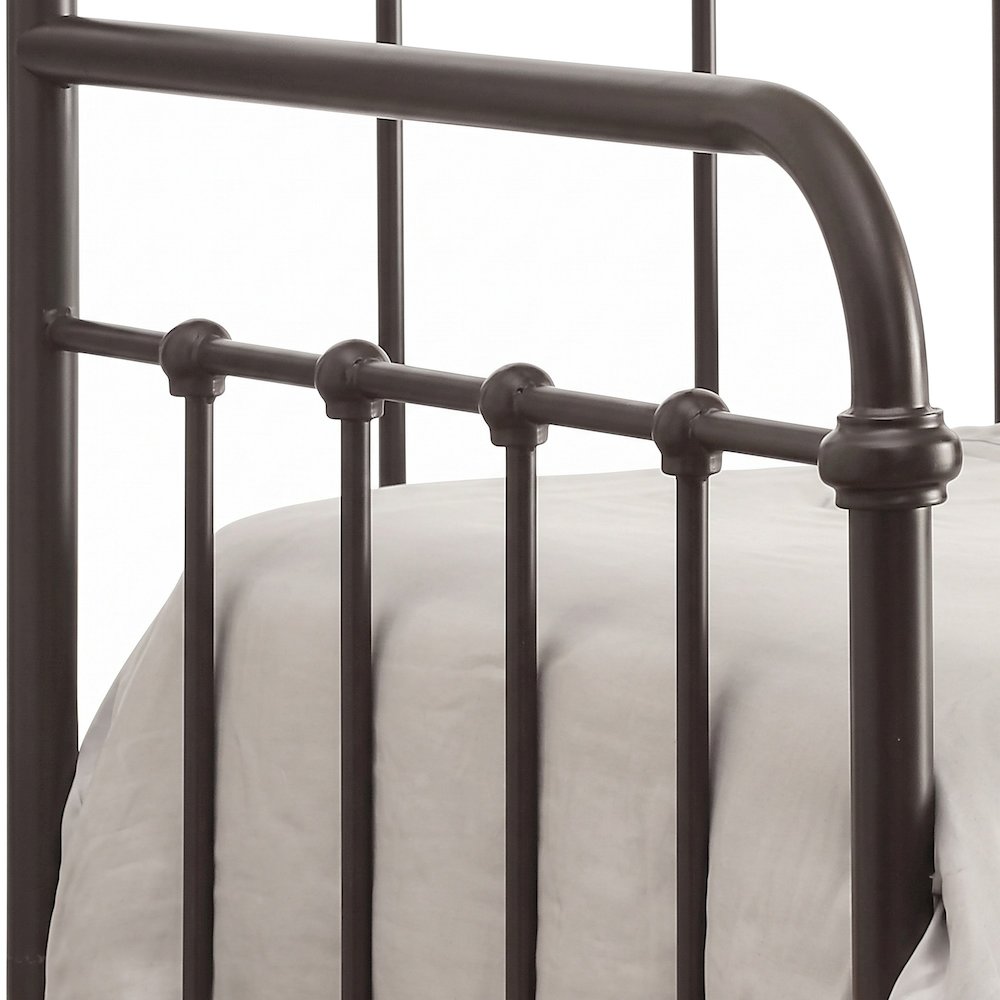 FurniFact Metal Twin Daybed with Trundle and Metal-Slat Base, Dark Bronze
