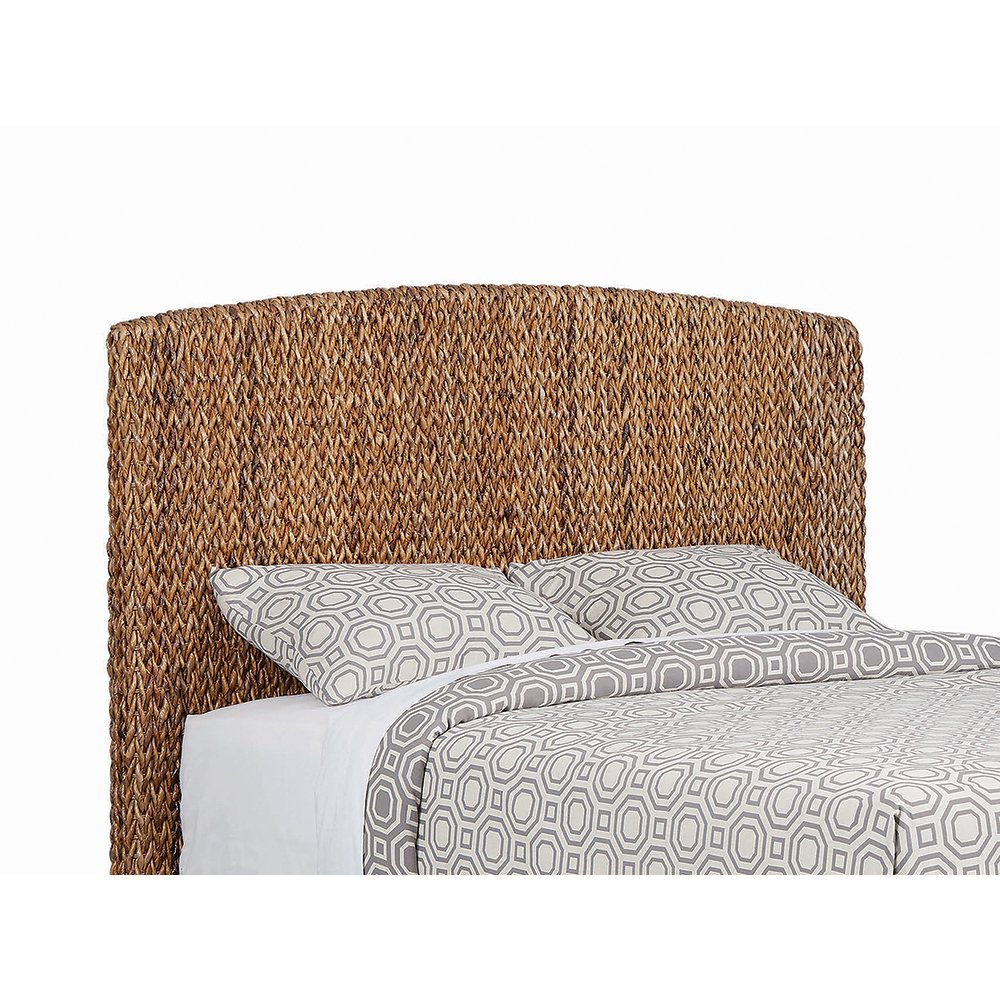 Laughton Woven Banana Leaf Eastern King Headboard Amber