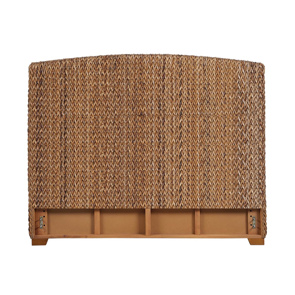 Laughton Woven Banana Leaf Eastern King Headboard Amber