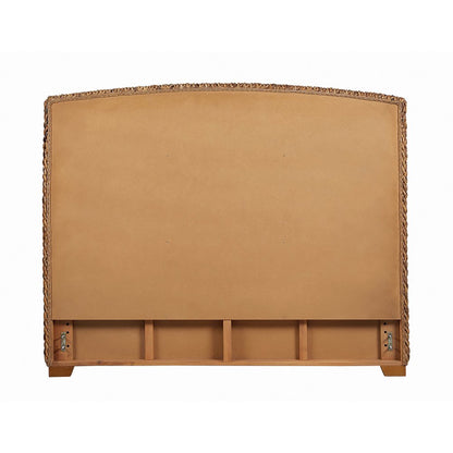 Laughton Woven Banana Leaf Eastern King Headboard Amber