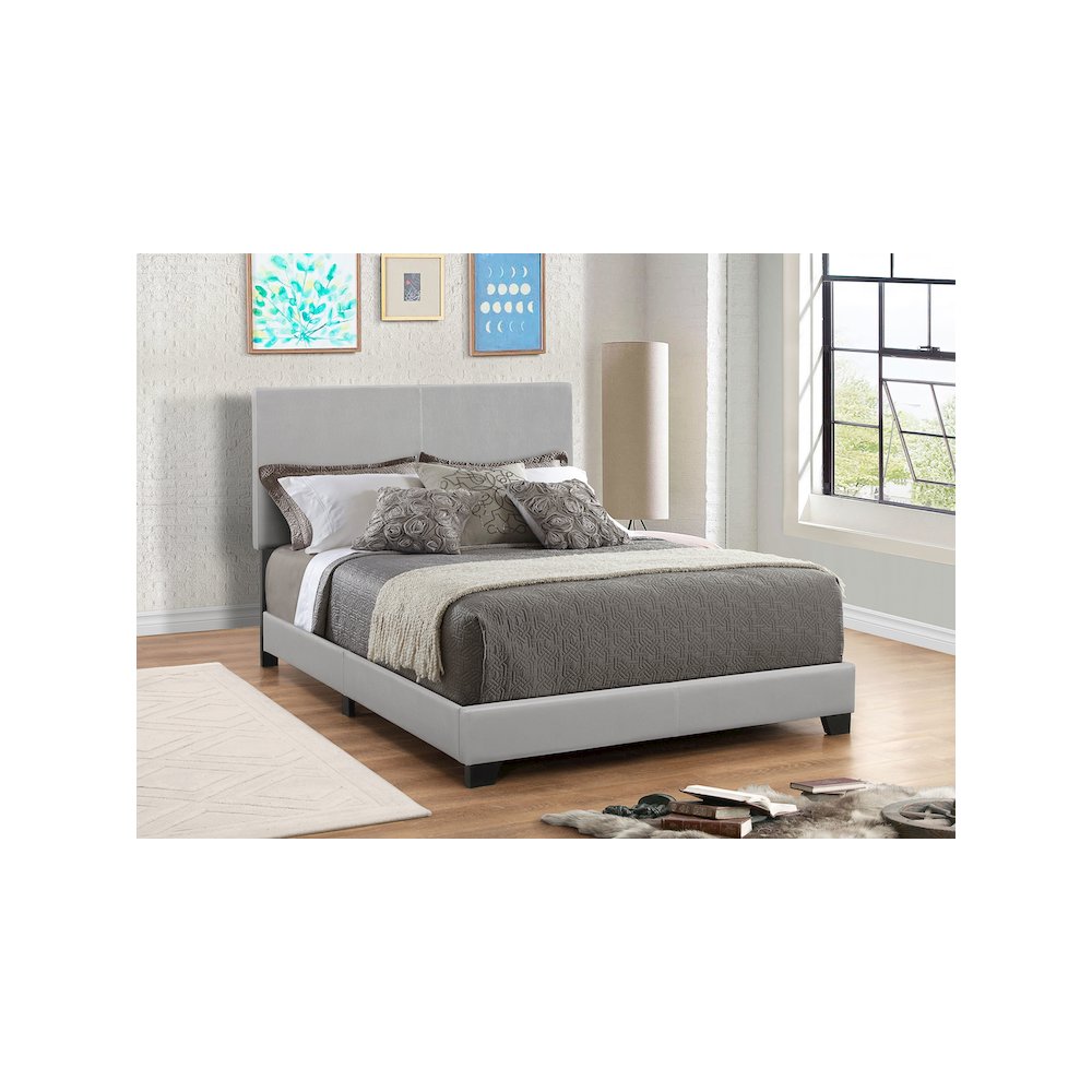 Dorian Upholstered Eastern King Panel Bed Grey