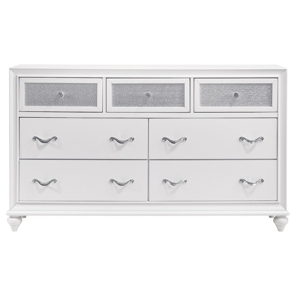 Barzini 4-piece California King Bedroom Set White