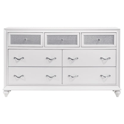 Barzini 4-piece California King Bedroom Set White