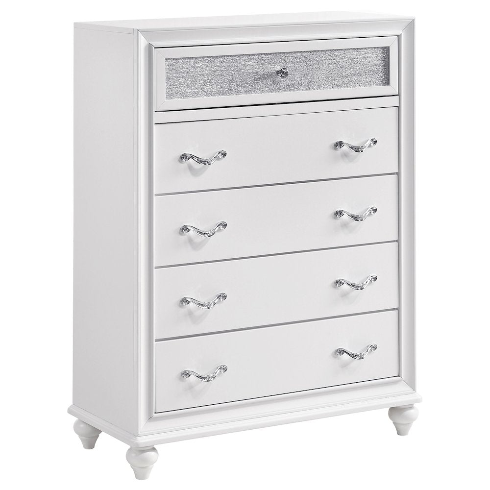 Barzini 5-piece California King Bedroom Set White