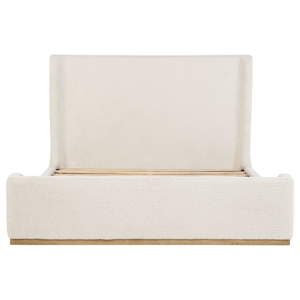 Nala Upholstered Eastern King Sleigh Bed Cream