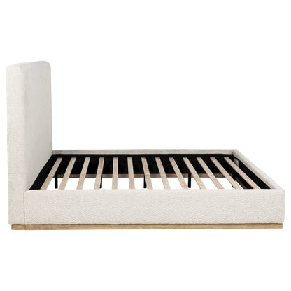 Knox Upholstered EASTERN KING Panel Bed Cream