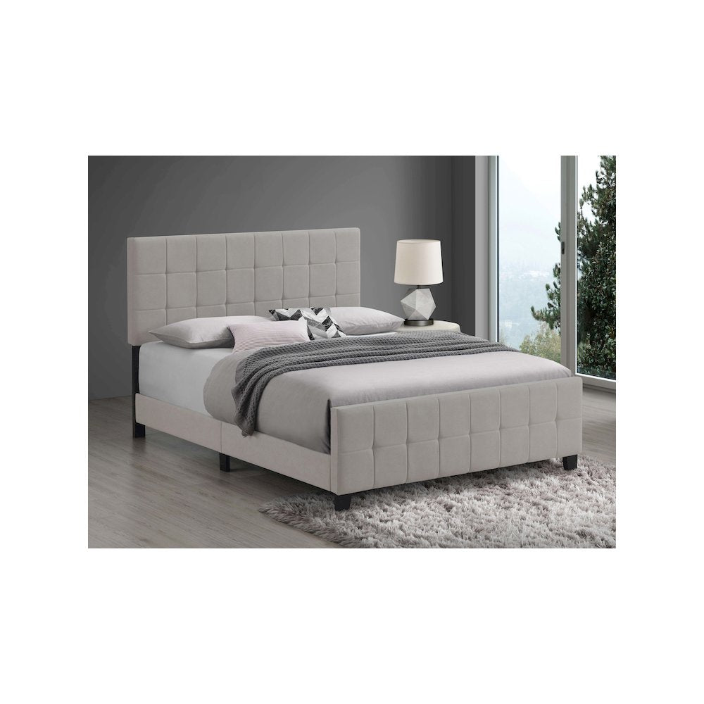 Fairfield Upholstered Queen Panel Bed Beige