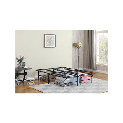 Mabel Metal Full Mattress Support Platform Bed Black