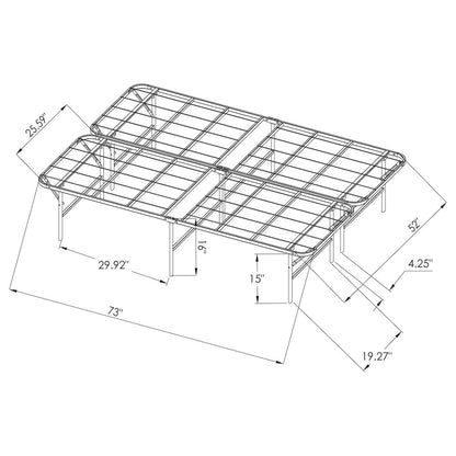 Mabel Metal Full Mattress Support Platform Bed Black