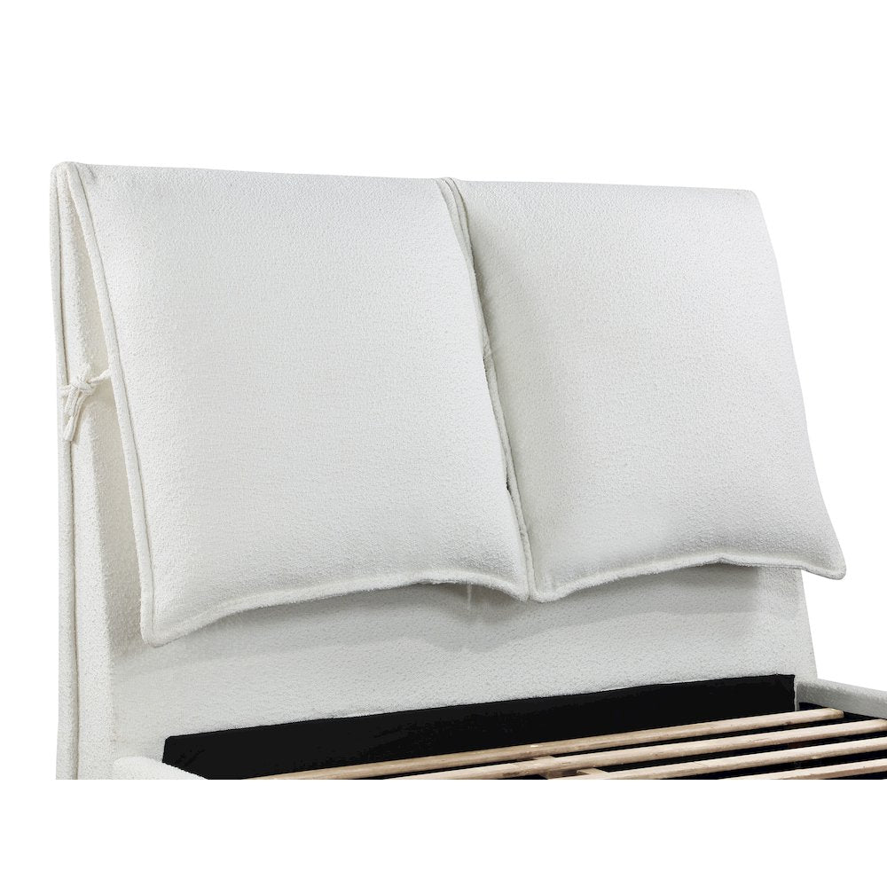 Gwendoline Upholstered Queen Panel Bed White