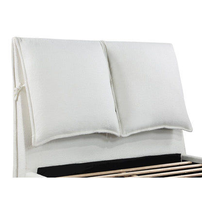 Gwendoline Upholstered Queen Panel Bed White