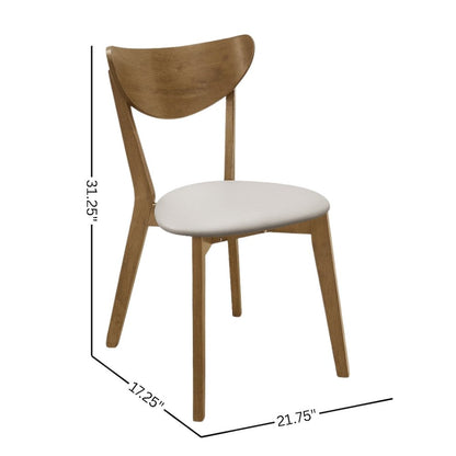 Chestnut Dining Chairs Set of 2, Mid Century Modern Dining Chairs, Upholstered
