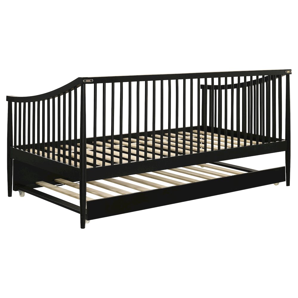 Delgado Windsor Twin Wood Daybed with Trundle Black