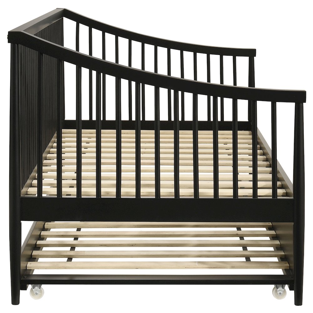 Delgado Windsor Twin Wood Daybed with Trundle Black