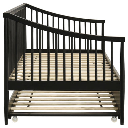 Delgado Windsor Twin Wood Daybed with Trundle Black