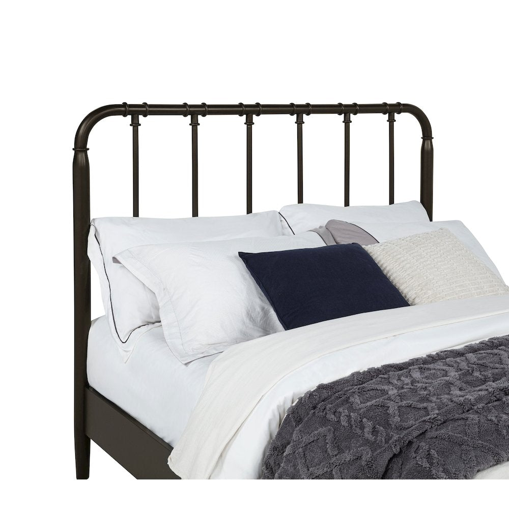 Rocco All Wood Water Pipe Open Frame Queen Bed Dark Bronze