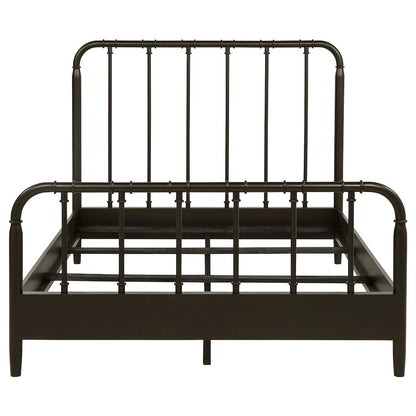 Rocco All Wood Water Pipe Open Frame Twin Bed Dark Bronze