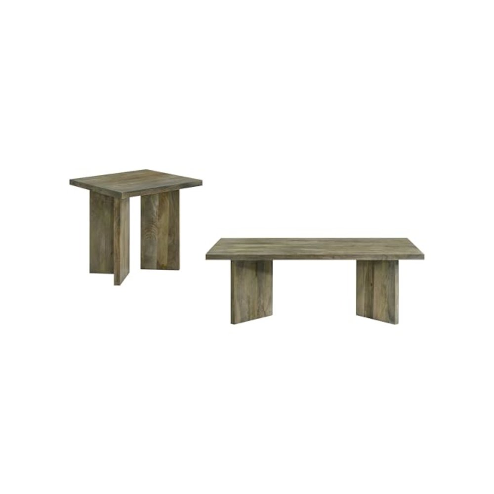 Andando 2-piece Coffee and End Table Set Mango Brown