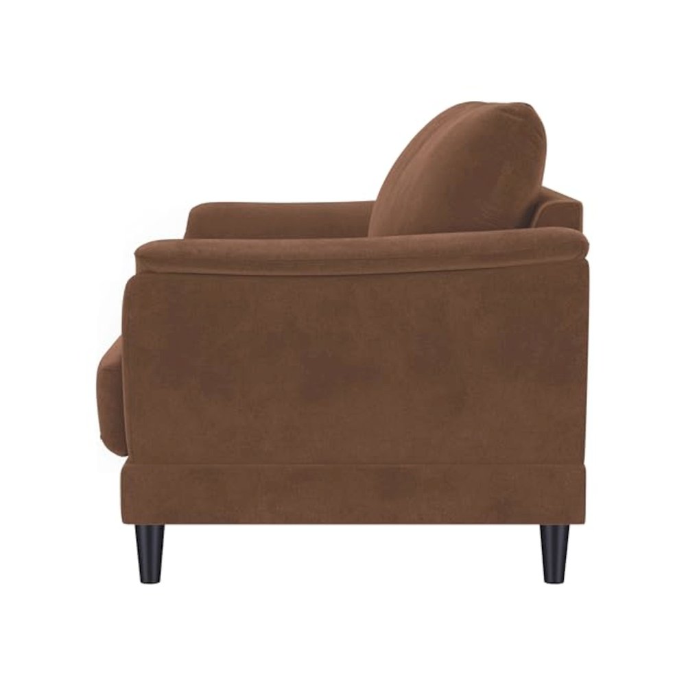 Selma Velvet Upholstered Crescent Arm Loveseat Rust