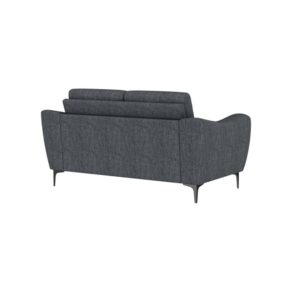 Nolan Upholstered Sloped Track Arm Loveseat Charcoal