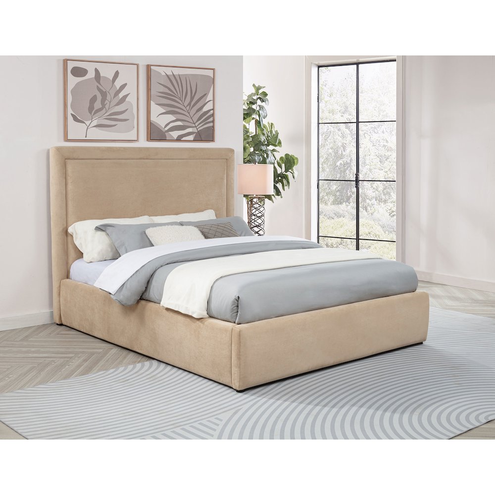 Lawson 55-inch Upholstered Eastern King Platform Bed Saddle