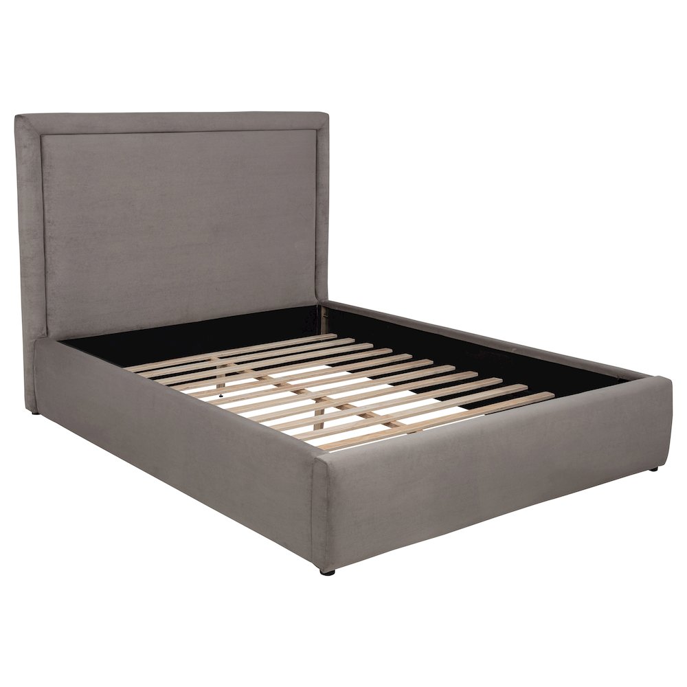 Lawson 55-inch Upholstered Full Panel Platform Bed Mushroom