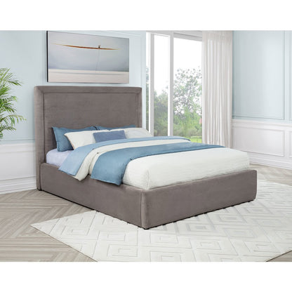 Lawson 55-inch Upholstered Queen Platform Bed Mushroom
