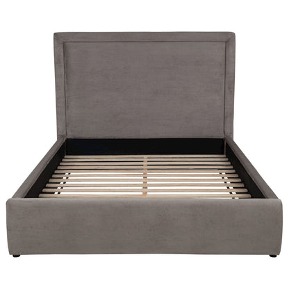 Lawson 55-inch Upholstered Queen Platform Bed Mushroom