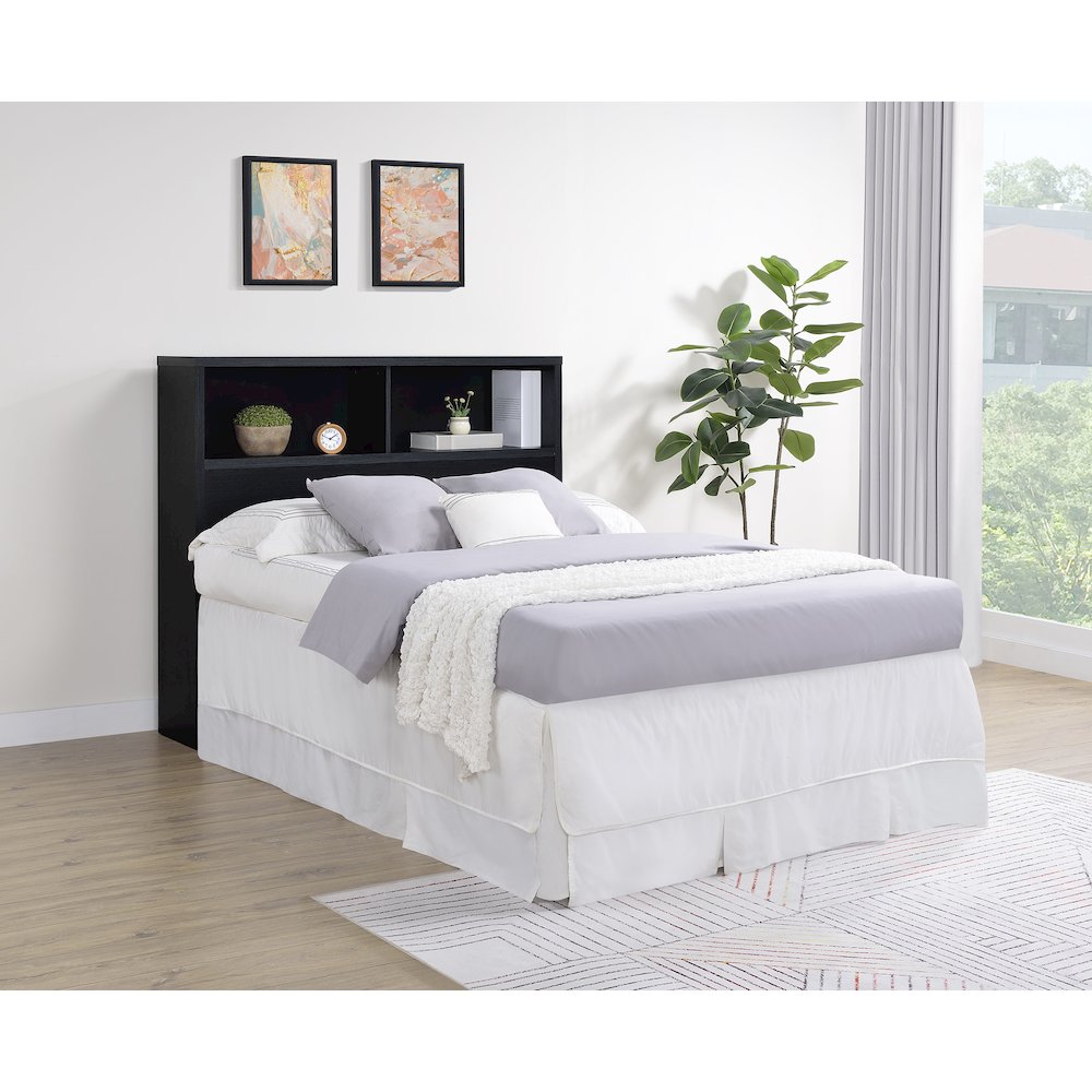Westpark 49-inch Full Bookcase Headboard Black