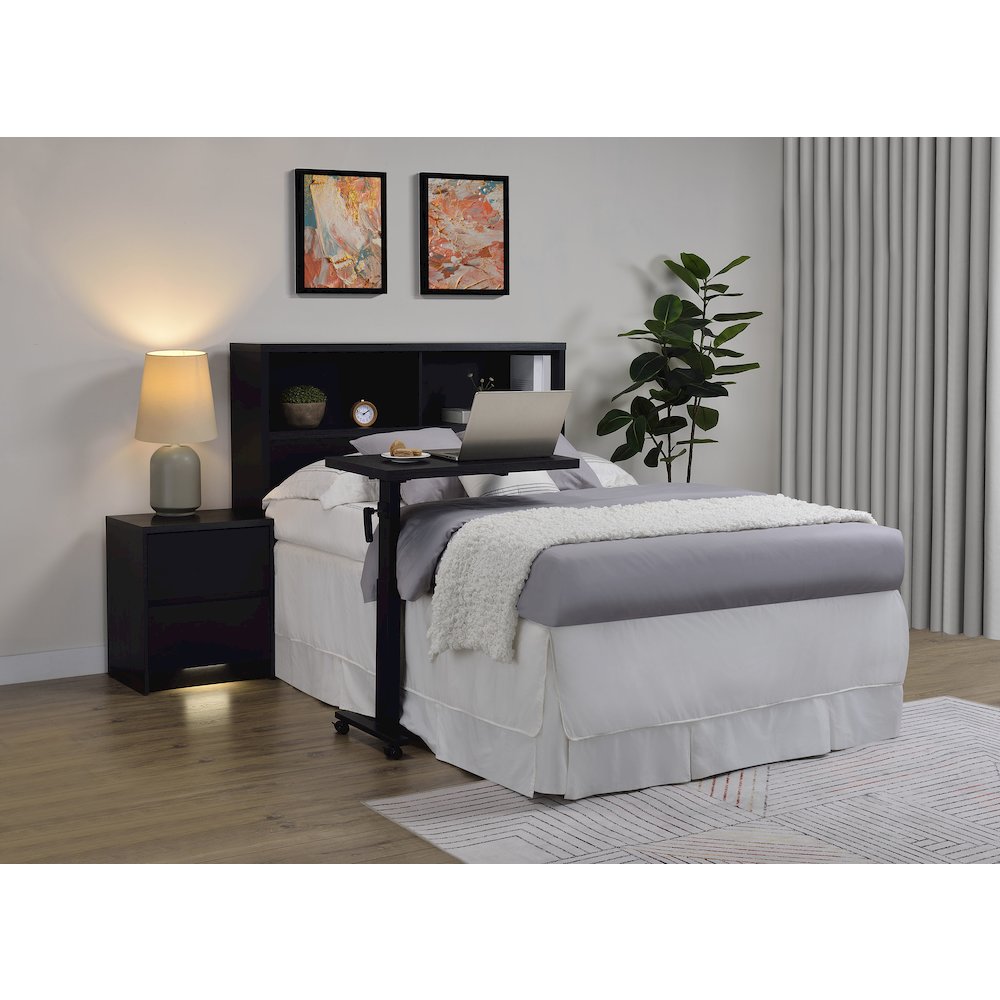 Westpark 49-inch Full Bookcase Headboard Black