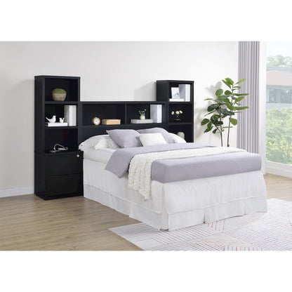Westpark 49-inch Full Bookcase Headboard Black