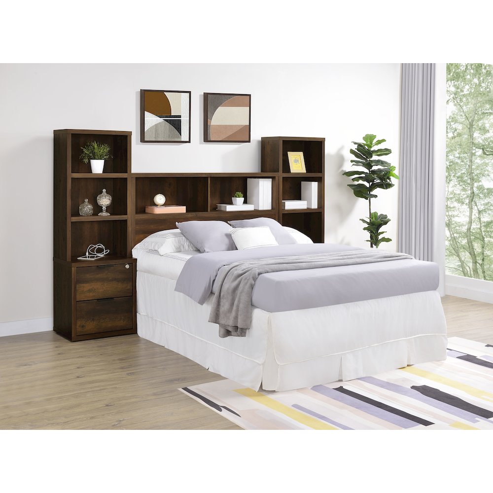 Westpark 49-inch Full Bookcase Headboard Dark Pine